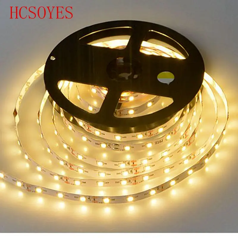 (5 м/рулон) DC12V 3528 SMD 60 светодиодов/м не Водонепроницаемый одноцветный RGB