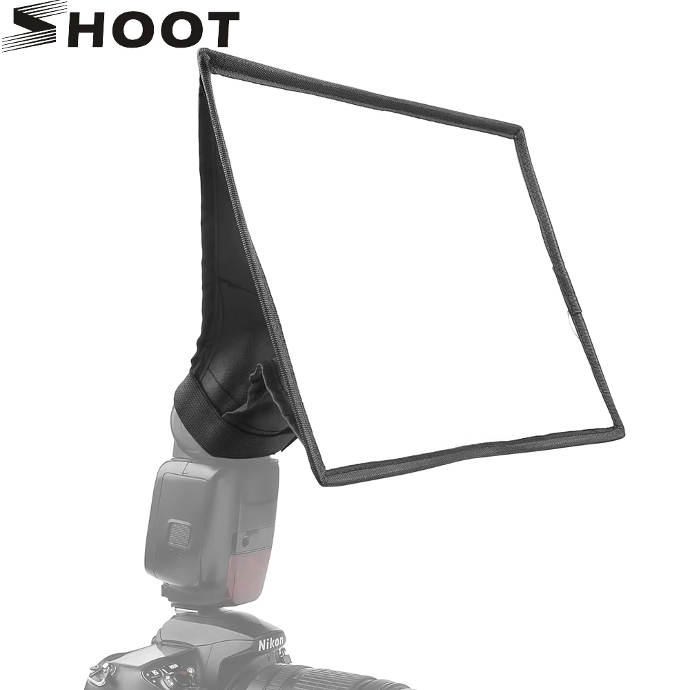 

SHOOT Silver Reflector Flash Diffuser Light Softbox Professional Mini Photo Difusor Flash Soft Box for Canon Nikon Sony Camera