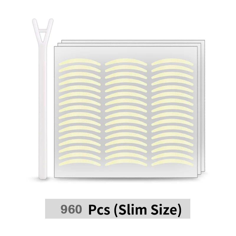 960 шт./лот, лента для макияжа век, стикер, большие глаза, полоса для век, украшение, невидимый, сильный, самоклеющийся, двойной глаз, лента, инструменты - Цвет: S-960pcs