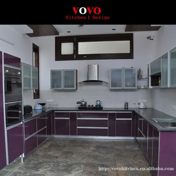 

Supply hot selling handle free high gloss lacquer kitchen cabinet