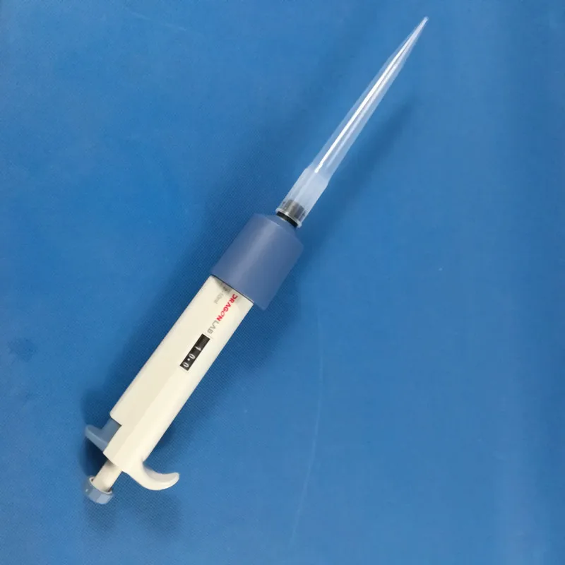 2 10ml Dragon Brand Lab Single Channel Manual Adjustable Pipettor