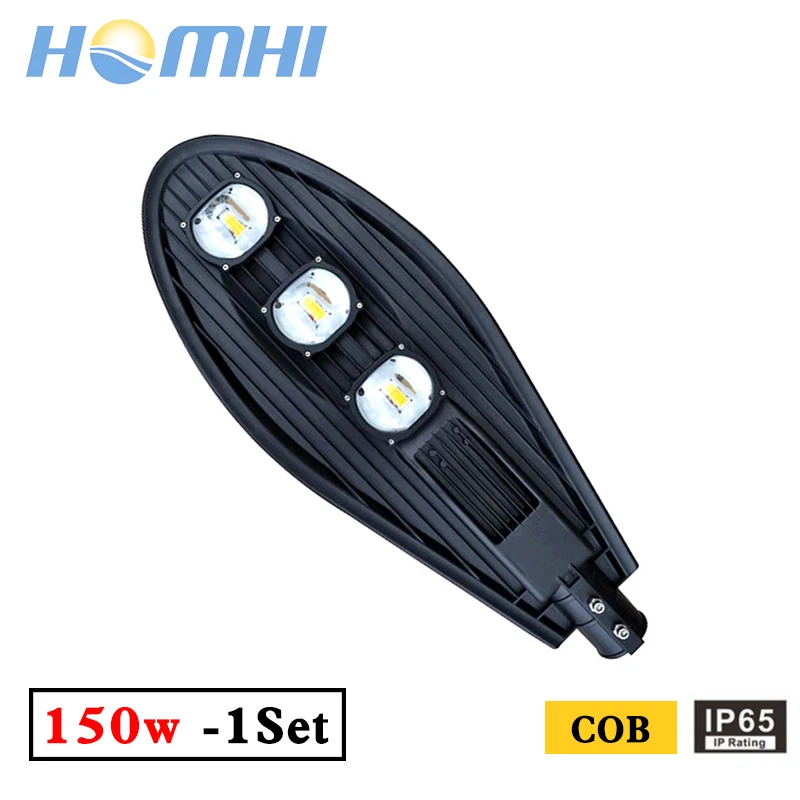 

150w LED street light COB outdoor IP65 waterproof 100lm/w high power Road lamp [1pcs] for path bridge garden white yellowlight