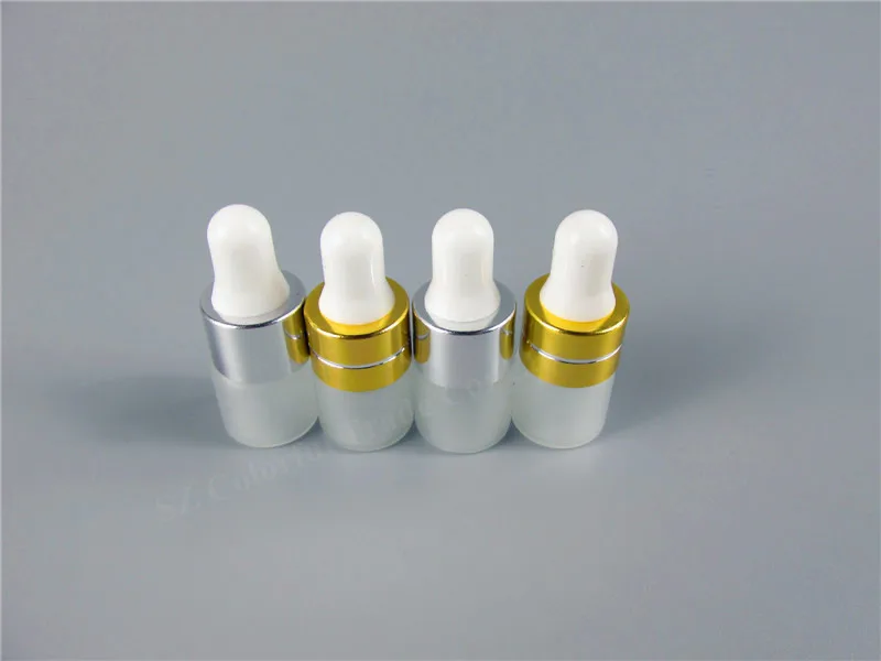 5pcs/lot 1ml Perfume Essential Oil Bottles Clear Glass Dropper Bottle Jars Vials With Pipette For Cosmetic 