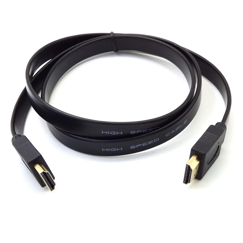 Full HD Short HDMI Male to Plug Flat Cable Cord for Audio Video HDTV TV PS3 7.2 |