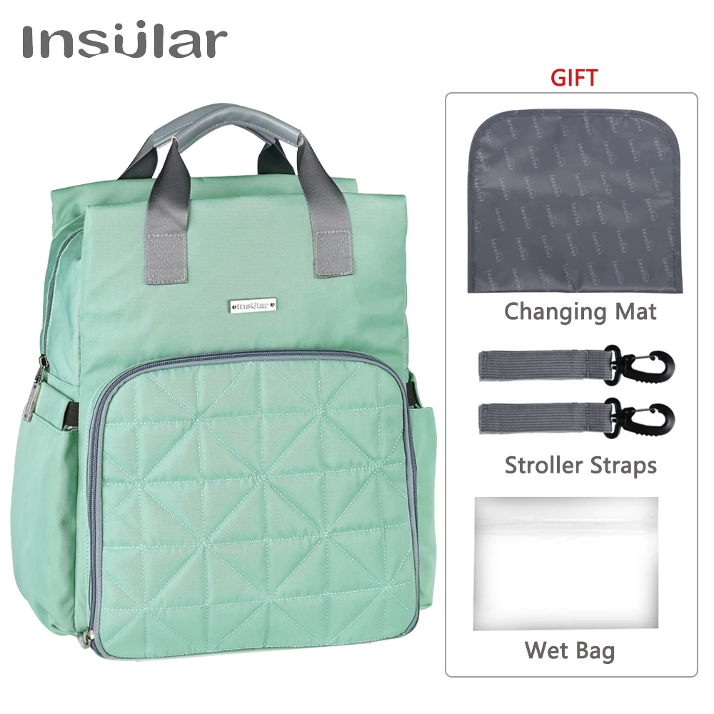 insular Baby Diaper Bag for mom Stroller Maternity Nappy Changing Backpack Stuff Mommy Wet Bags Mother Travel Organizer Mummy insular maternity bag fashion baby nappy changing bag mommy diaper stroller backpack baby organizer bag