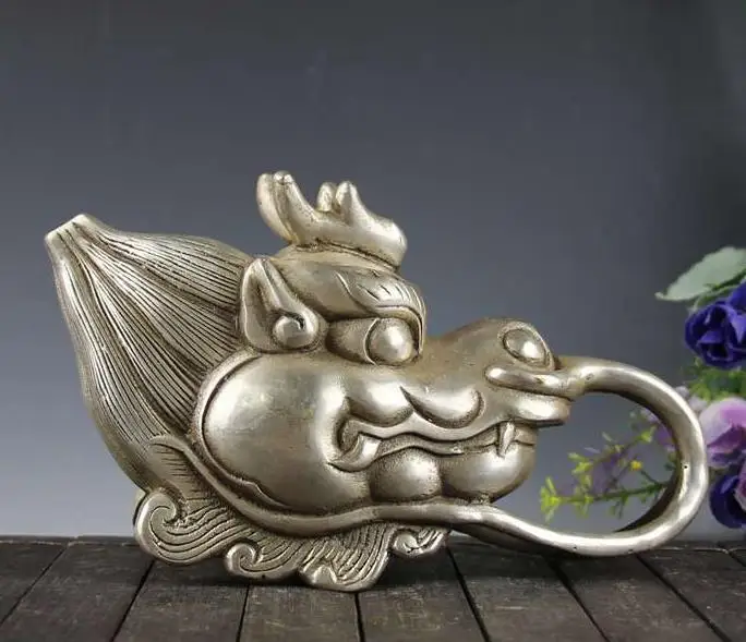 

Antique Old MingDynasty Silver dragon teapot,Exquisite carving,hand crafts,best collection&adornment,free shipping