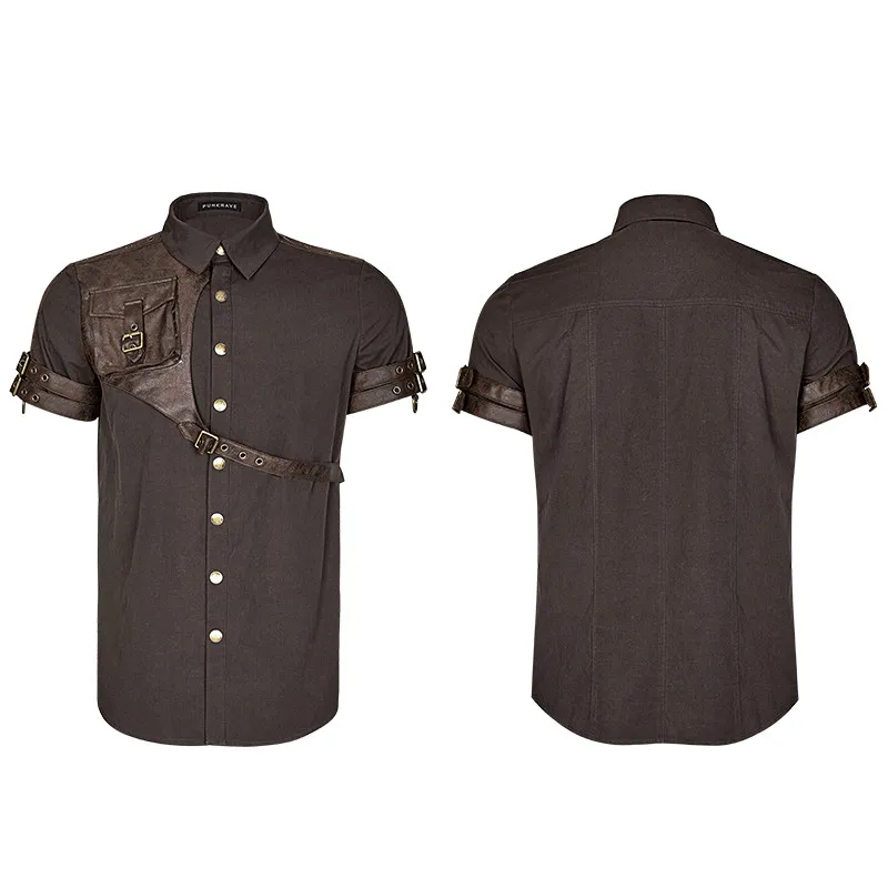 Y-757 PUNK RAVE Latest Style Exquisite Woven Man Shirts