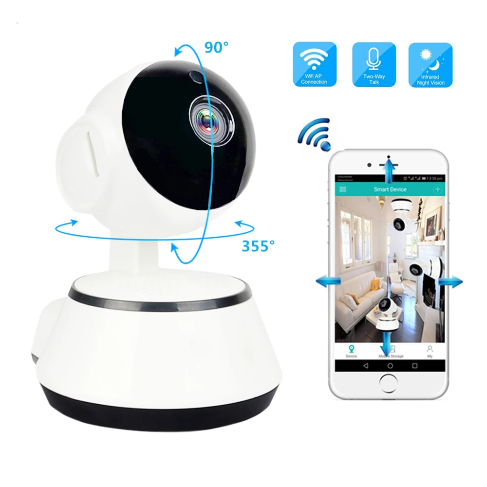 

Home Security Wireless Wifi Camera HD 720P Two Way Audio Night Vision Baby Monitor 1MP P2P IP Camera Surveillance CCTV