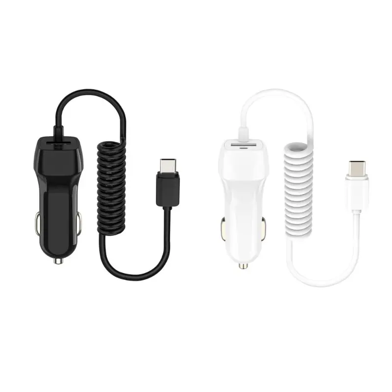 New Smart Phone Car Charger With Type C Charge Cable For Samsung Xiaomi Huawei Meizu Sony Mobile Tablet GPS | Автомобили и