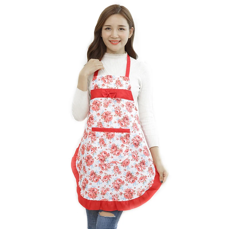 

New Multiple Colors Selection Zebra Aprons For Woman Lace Pocket Adult Bib Apron Home Kitchen Cooking Baking Chef Waterproof Oil