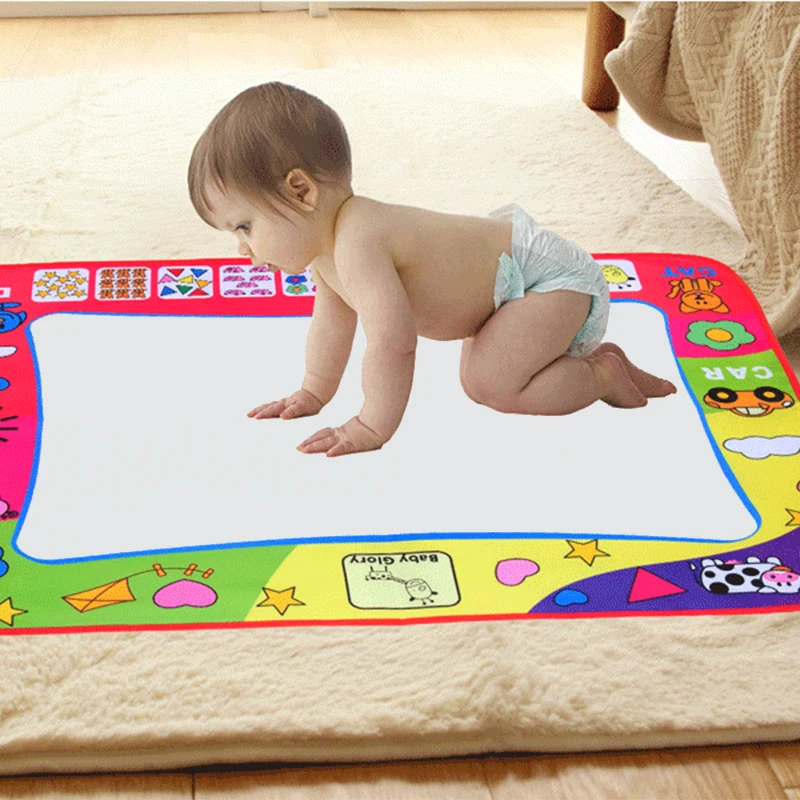 

80x60cm Water Drawing Painting Writing Toys Doodle Mat Non-toxic Magic Drawing Board+2 Water Drawing Pen For Kids Gifts