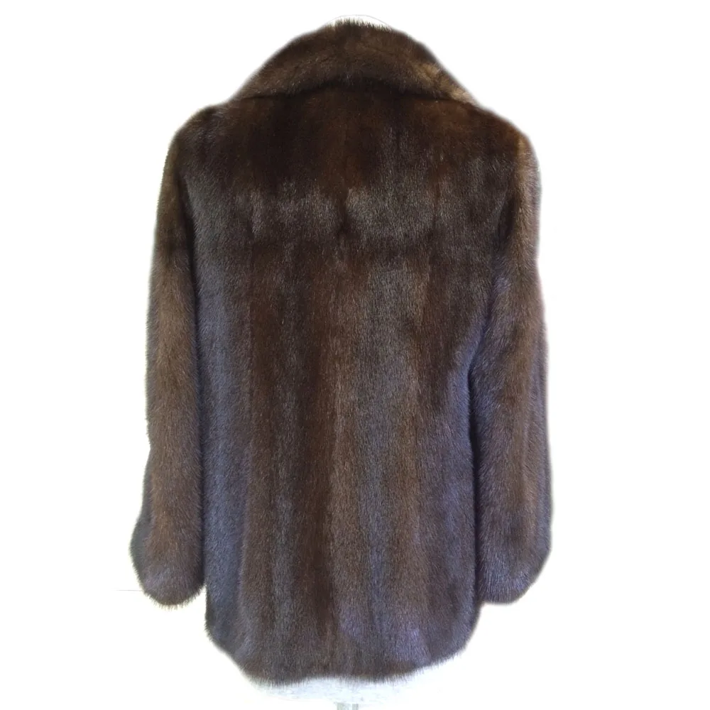 Plus Pelt Vison Real D'hiver Dame Taille Luxe Fourrure Marque La Chaud Brun Personnalisé Veste De Naturel Complet Survêtement Femmes Wt7azU