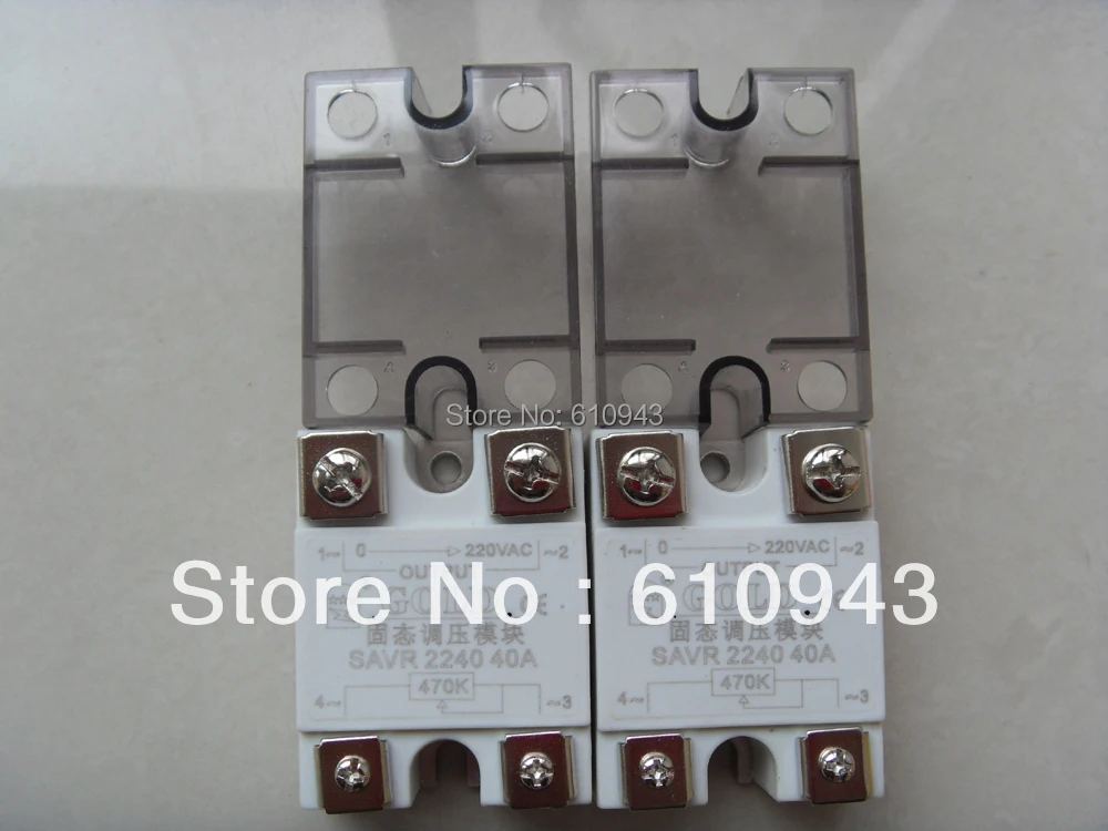 

Manual adjust voltage regulator SAVR2240 40A 220VAC 470K use the potentiometer