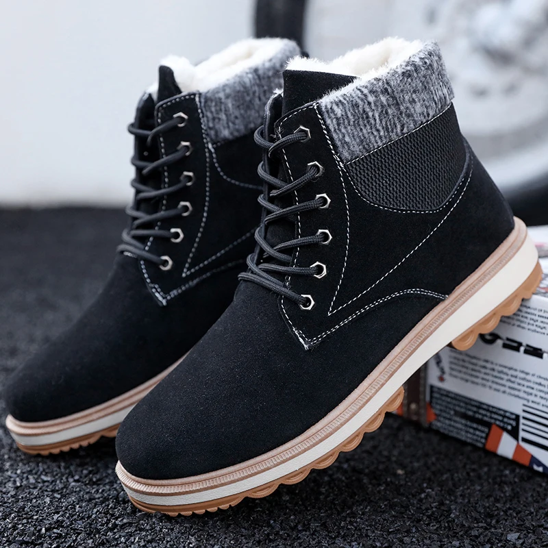 

Mens Boots Popular Fashion Comfortable Keep Warm Casual High quality Plushs Snow Boots Male 2018 Winter Light Soft Zapatillas