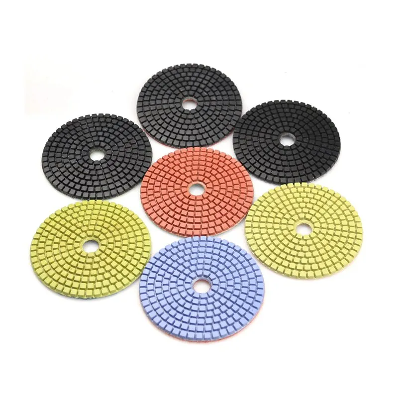 SHDIATOOL Diamante Almohadilla de Pulido 8 Piezas Grano Mixta y un Respaldo de Aluminio para Pulir en Seco M/ármol Granito Piedra Cer/ámica Dia 100mm//4 Pulgadas