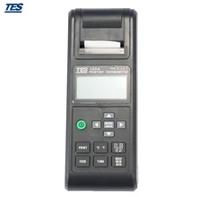 Tes-1304 цифровой ЖК-дисплей двойной Каналы печати термометр