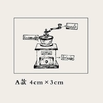 Старинная швейная машина кофе штамп времени DIY Деревянные и резиновые штампы для скрапбукинга канцелярские товары Скрапбукинг Стандартный штамп - Цвет: 06