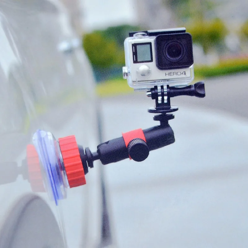 Автомобильный держатель для камеры GOPRO 360 градусов Поворотный присоска Кронштейн камера для путешествий автомобильный поршень кронштейн