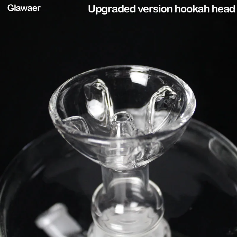  Glawaer Small Russian style Glass Hookahs Huge Vapor Shisha Chicha Vaporizer Narguiles Smoking Wate