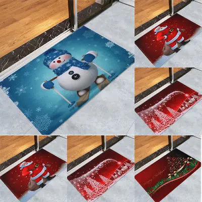 Домашний декор Merry Xmas ковер коврик для ванной комнаты коврик для столовой Рождественский alfombra Снежинка снеговики, елки коврик