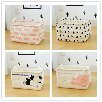 

Clothing Snacks Large Capacity Storage Box Sundry Canvas Storage Baskets Foldable Toy Home Storage Box Home Clothes Organizer