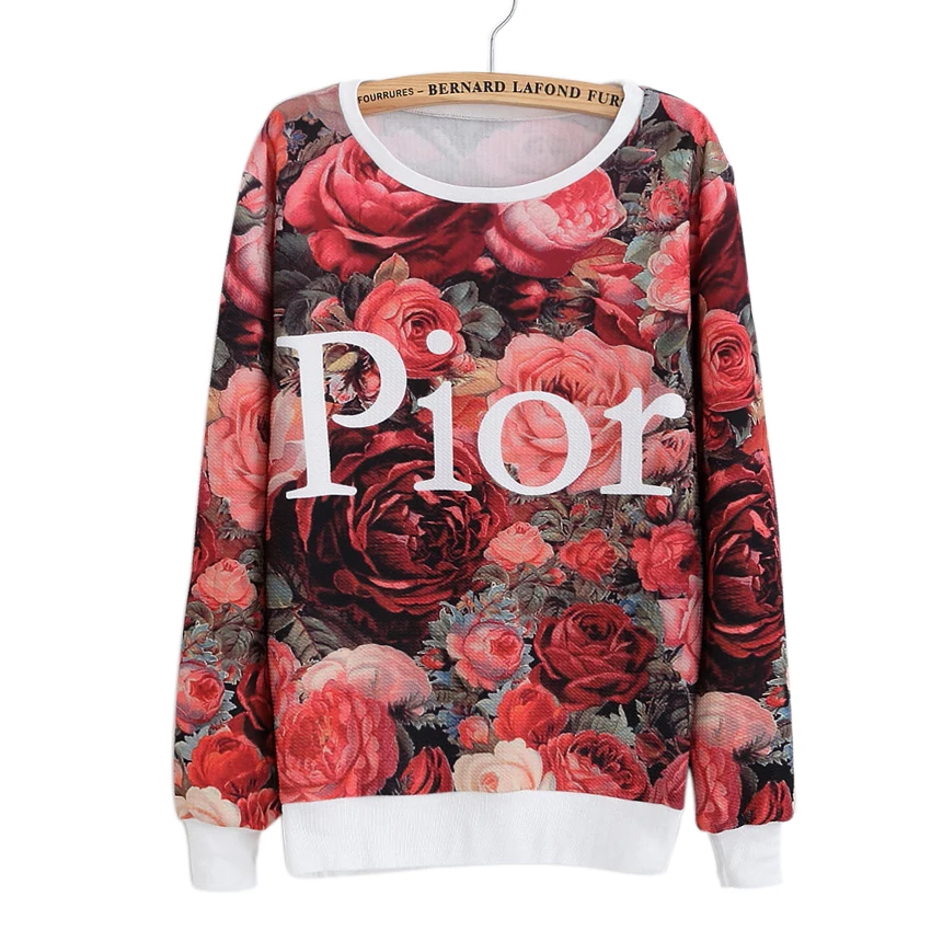 

European And American hoodies Women's Clothes Long-sleeved Pullover Thin Fashion Cartoon Printing Harajuku Style Sweatshirt Top