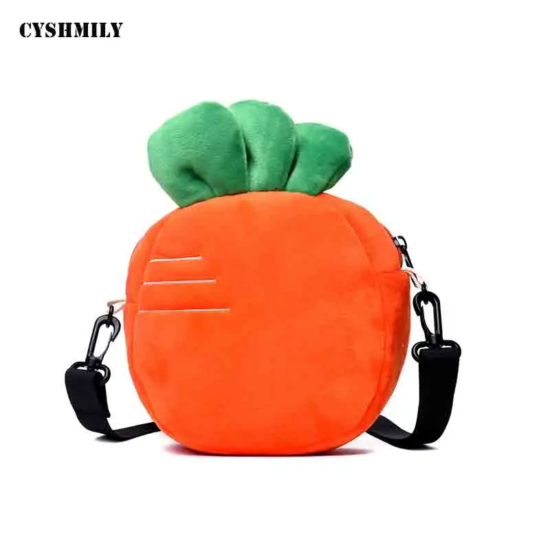 

CYSHMILY Cartoon Creative Women Shoulder Bags Strawberry Carrot Shape Crossbody Unique Design Fashion Messenger Bags For Women