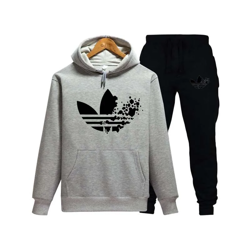 

2019 Brand New Men Sets Fashion Autumn Spring Sporting Suit Sweatshirt +Sweatpants Mens Clothing 2 Pieces Sets Slim Tracksuit