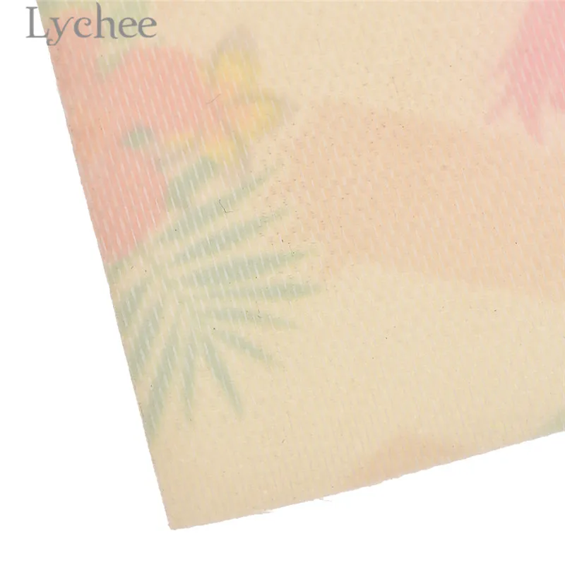 Личи 29x21 см А4 Фламинго искусственная кожа ткань высокое качество шитье Синтетическая Кожа DIY материал для сумки одежды
