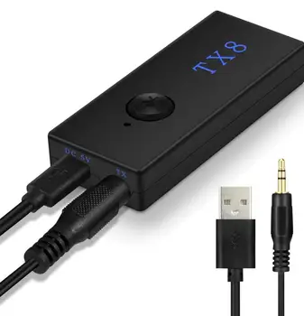 

Dc 5V Bluetooth Transmitter Wireless Bluetooth Stereo Audio Transmitter Adapter Rca 3.5Mm For Tv Headphone Pc Laptop Tablet