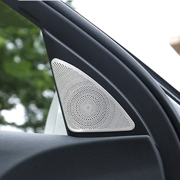 

Car Styling Door Audio Speaker Net Cover Trim 2Pcs For Audi A4 B8 2009-2016 Stainless Steel Auto Interior Accessories