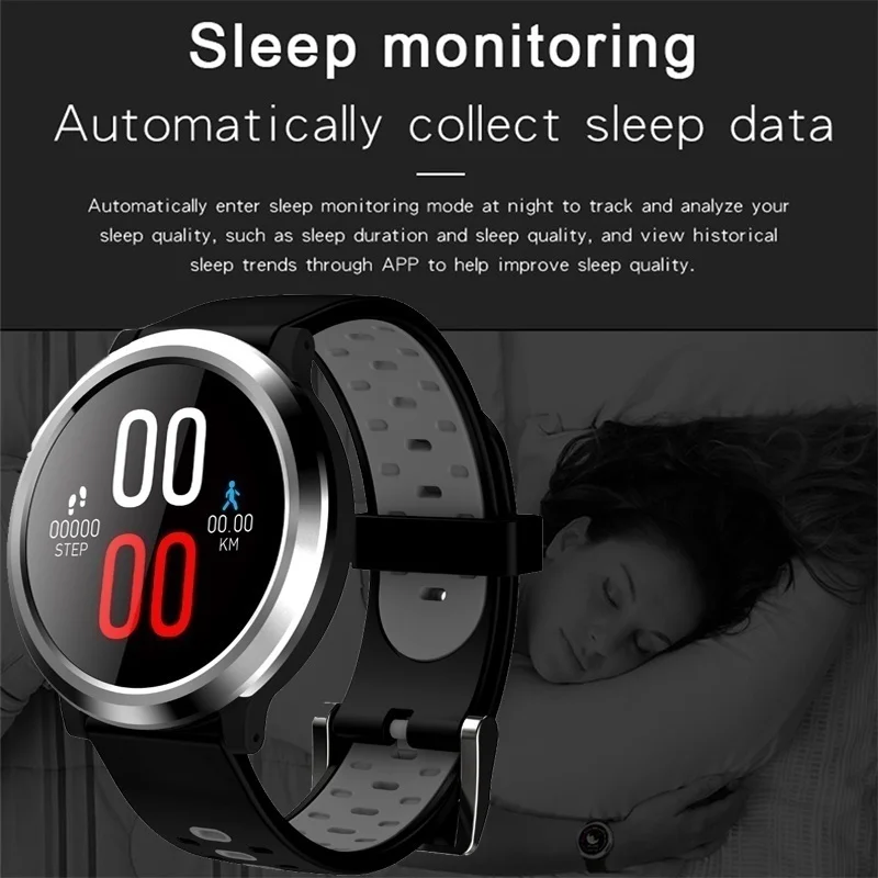  Teamyo Großen Bildschirm Smart Uhr IP67 Wasserdicht Herz Rate Blutdruck Monitor Sport Fitness Track