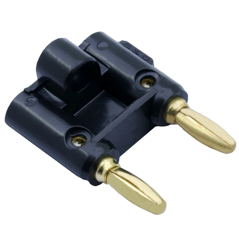2 шт. позолоченные двойные вилки типа банан|connector plug|connectors goldconnector male |