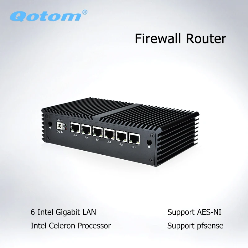 Мини ПК Qotom 6 Intel LAN Core i5 i7 AES NI маршрутизатор мини компьютер linux Ubuntu микро 7200U Q555G6