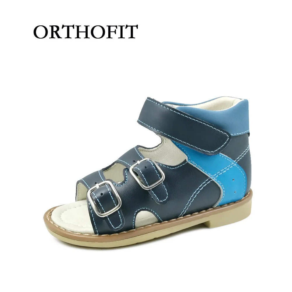 Russo Disegno Colori Misti Sandali Per I Ragazzi Scarpe Ortopediche Per Bambini Bambini Scarpe di Cuoio Durevole in Russo Disegno Colori Misti Sandali Per I