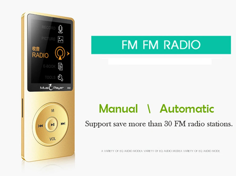 IQQ X02 MP3 музыкальный плеер с динамиком английский язык слушать обучение без потерь качество звука поддержка 64 ГБ карта 80 часов MP3 HiFi плеер