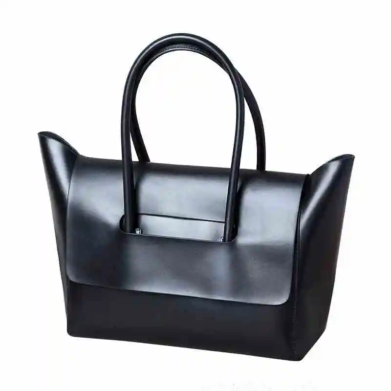 

Luxury Brand Designer Genuine Leather Women Handbags England Simple Fashion Style Shoulder Bag Big Volume Women's Totes 2018 New