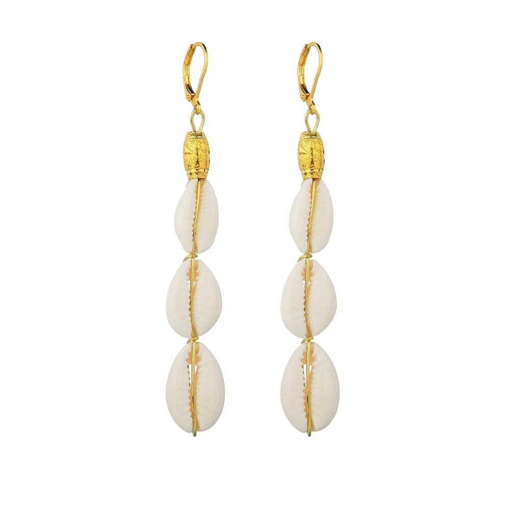 

MissCyCy 2019 New Bohemian Natural Shell Earrings for Women Fashion Long Earrings Beach Jewelry Bijoux Gift