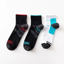 Мужские и женские Компрессионные носки для бега, профессиональные спортивные носки для верховой езды, баскетбольные Носки для бадминтона, походные гоночные носки для велоспорта