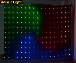 P18 3 м х 4 м ткань для проекции светодиодного Видео DJ видение Шторы, DMX светодиодная завеса для зрелищных мероприятий, гибкий дисплей