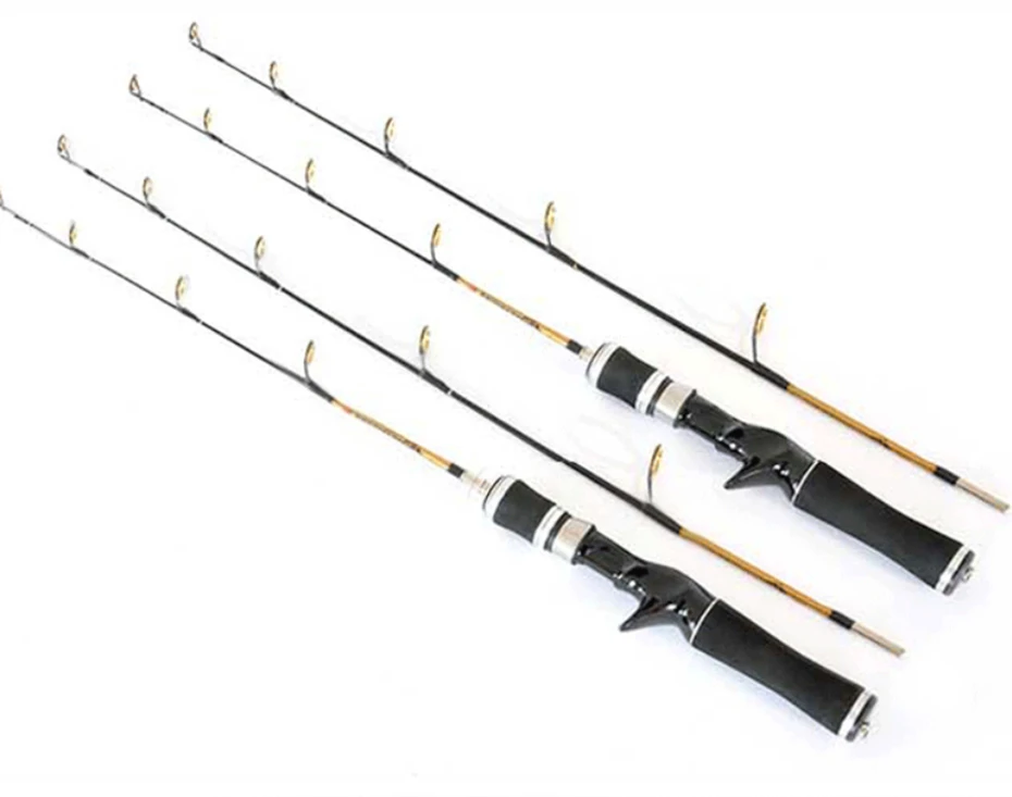 YINGTOUMAN 2PCS/LOT Double Ice Fishing Winter Fishing Rod Solid Ultra