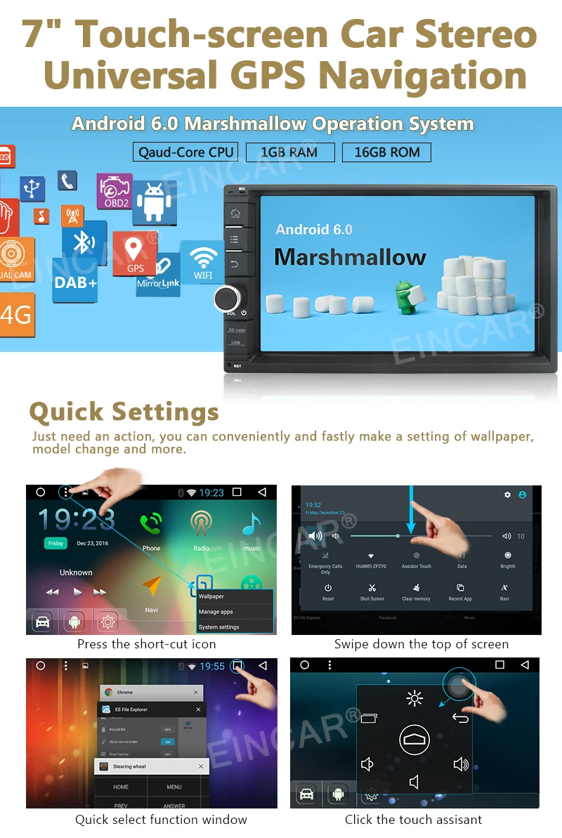 Top 2Din 7" Android 6.0 Car GPS Navi no DVD Wifi 3G Radio RAM 1GB HeadUnit Bluetooth 0 Top 2Din 7" Android 6.0 Car GPS Navi no DVD Wifi 3G Radio RAM 1GB HeadUnit Bluetooth 0
