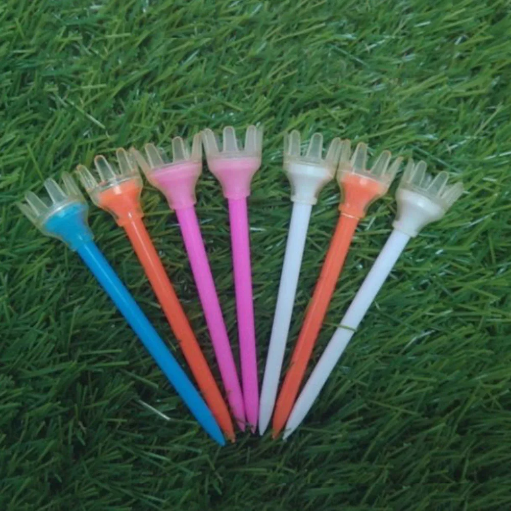 CRESTGOLF 50pcs 83mm+10mm(crown) Plastic Golf Tees Rubber Crown Head