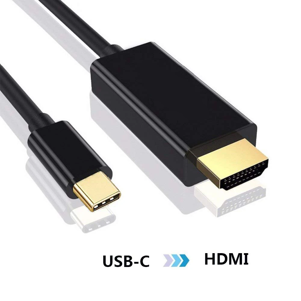 JZYuan USB C на HDMI Тип Кабеля C к HDMI портом Thunderbolt 3 для MacBook samsung Galaxy S9/S8/Note 9 huawei P20 Pro USB-C HDMI адаптер