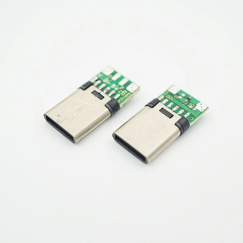 

20pcs C Type 3.1 USB Male Socket 10P Long Wire type USB Test Plug witch PCB