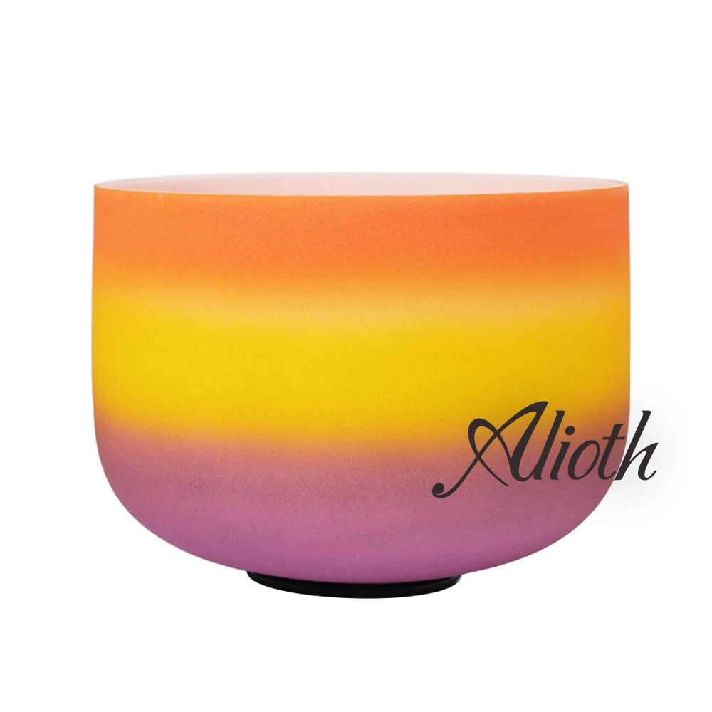 

11 Inch Outside Rainbow Colored D Note Crystal Singing Bowl for Sacral Chakra Balancing /Yoga/Meditation/Sound Therapy