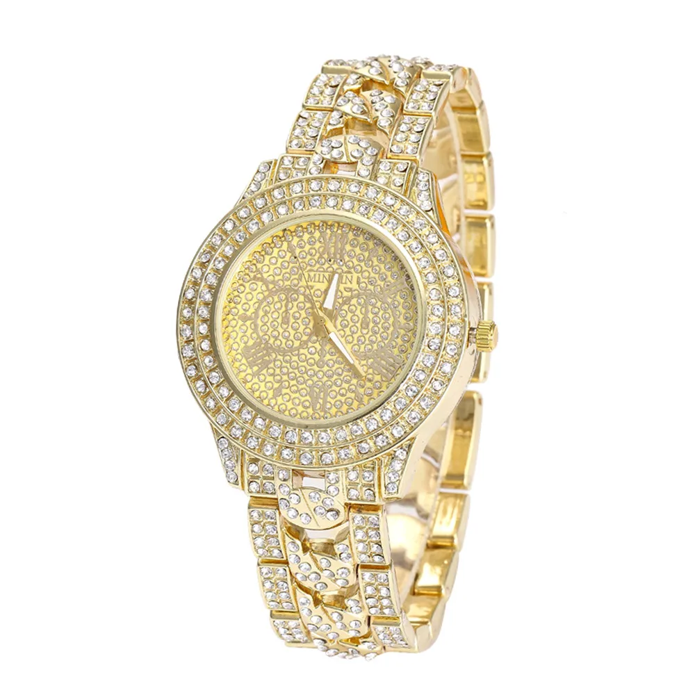 Женские часы Relogio Feminino женские круглые полный алмазный браслет часы Аналоговые кварцевые наручные часы Bayan Kol Saati