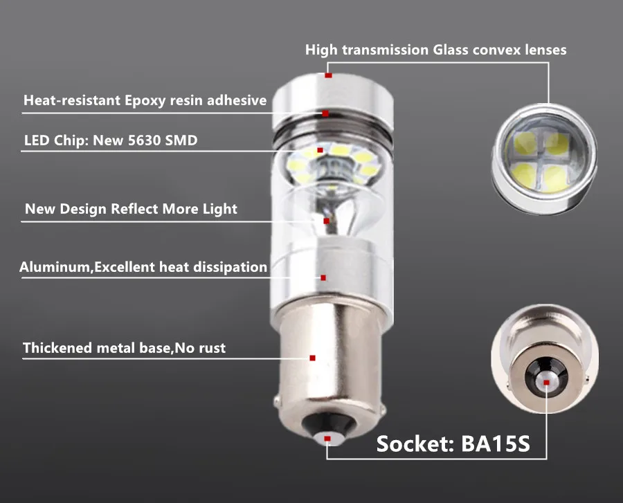 H7 H11 9006 HB4 100 Вт светодиодный лампы 12V~ 24V 360 градусов на чипах Cree для Противотуманные фары Дневные Фары Светильник поиска парковка белый