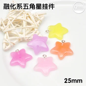 

20pcs resin star candy color necklace charms very cute keychain pendant necklace pendant for DIY decoration