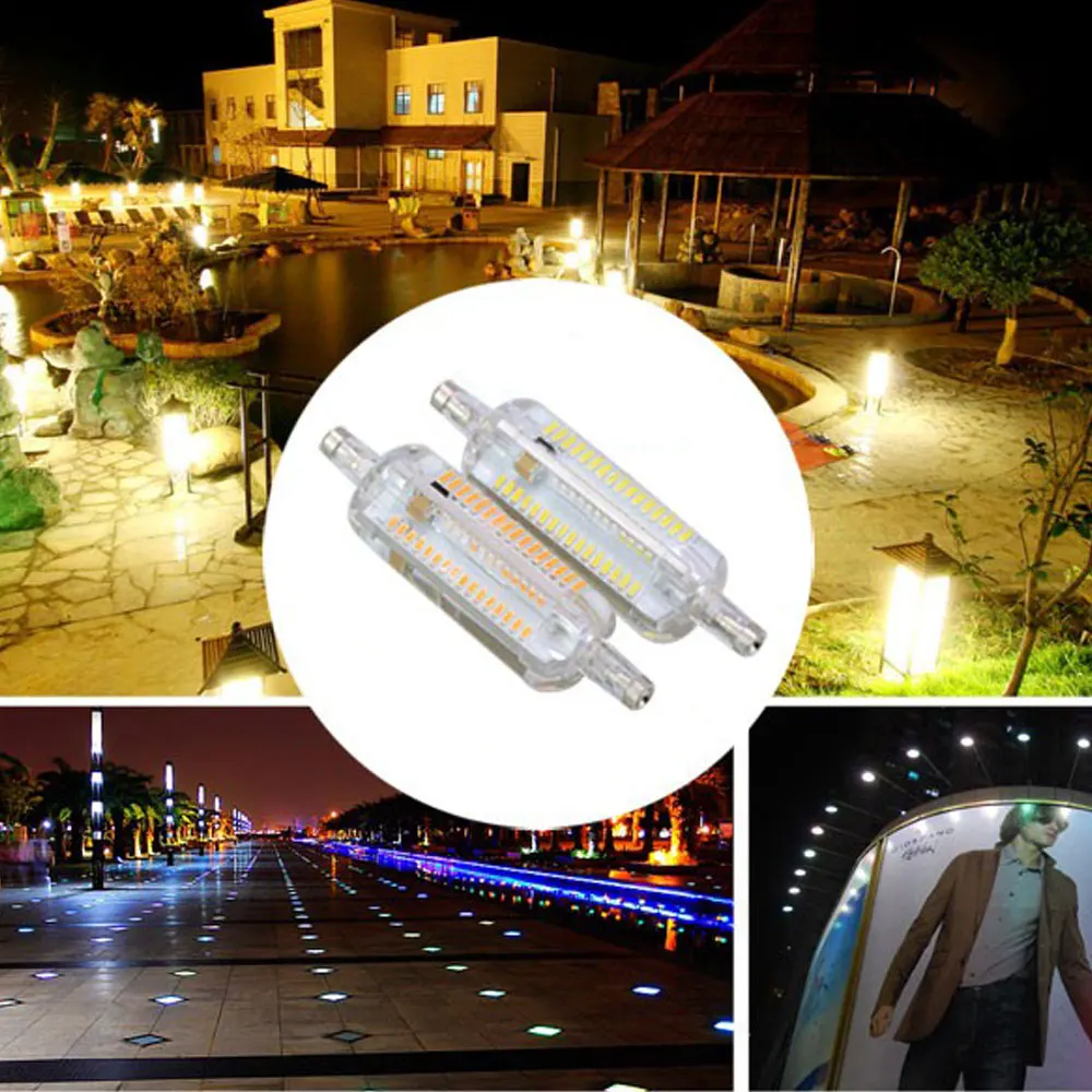 R7s LED 78 мм 118 силиконовая лампа 10 Вт 5 SMD3014 R7S лампочсветильник 220 240 В J78 J118 360 градусов